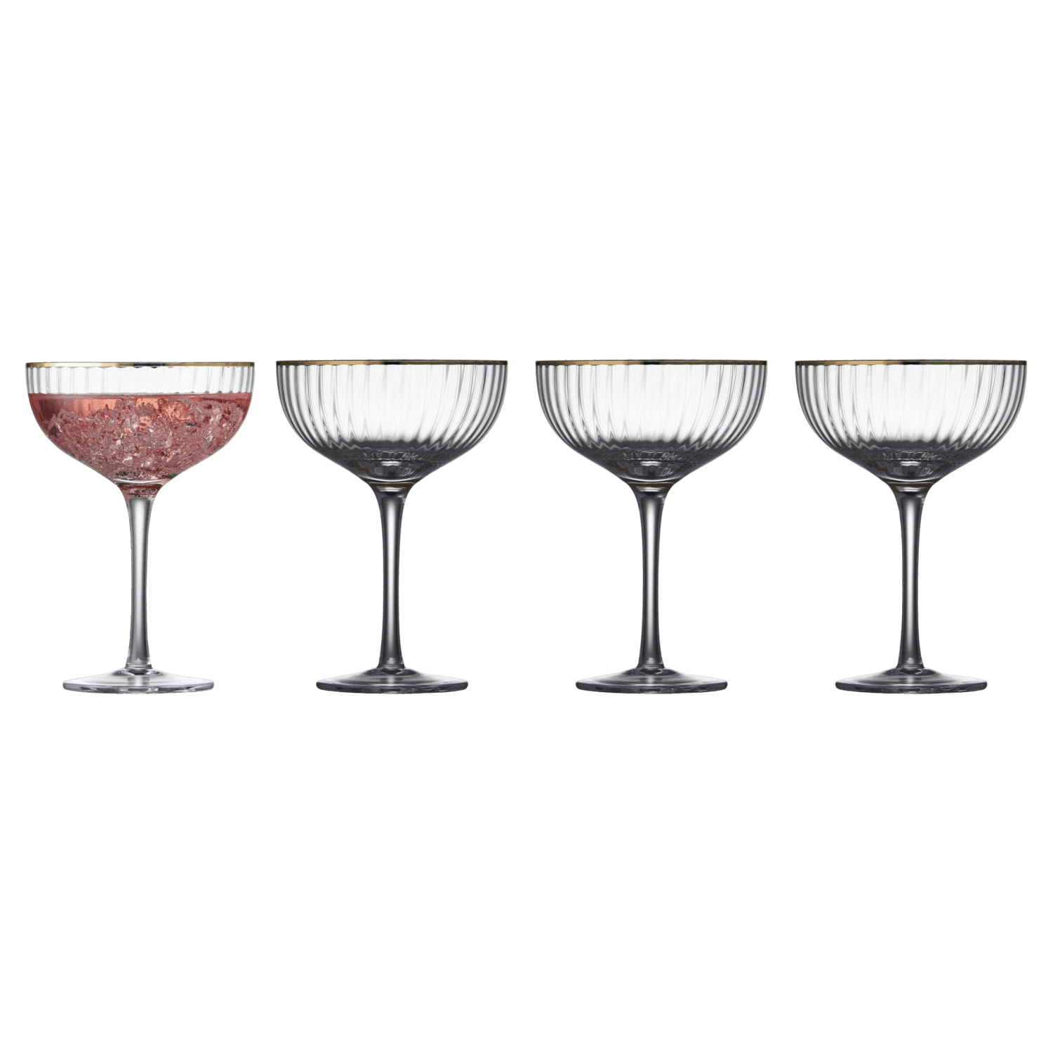 Lyngby Glas Palermo Gold Cocktailglas 4 Stck.